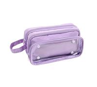XITEA Estuche de gran capacidad con múltiples capas para lápices, bolsas desmontables, bolsa de cosméticos de viaje para oficina, escuela, oficina, organizador de escritorio, Purple