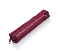 XITEA Estuche transparente transparente para lápices, organizador pequeño y ligero, bolsa de almacenamiento portátil para maquillaje, Red, Mass Beauty