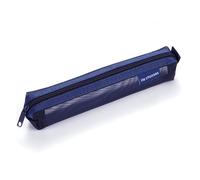 XITEA Estuche transparente transparente para lápices, organizador pequeño y ligero, bolsa de almacenamiento portátil para maquillaje, Blue, Mass Beauty