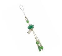 XITEA Exquisita cadena de teléfono con colgante de flor de loto hecho a mano, accesorio para teléfono celular para uso diario, as show, Acrílico