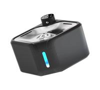 XITEA Fuente de agua de circulación automática para mascotas de 2,8 L con bandeja de acero inoxidable y base antideslizante para perros, uso diario, fuente de circulación automática para mascotas