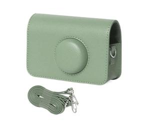 XITEA Funda de transporte de color sólido con correa de hombro ajustable, funda de piel sintética para cámara retro H35 501F, correa de hombro ajustable, Green