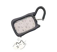 XITEA Funda protectora para tarjetas de crédito, funda protectora para tarjetas fotográficas, llavero protector de autobús para orejas de gatos, llavero con colgante para tarjetas fotográficas, funda