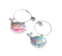 XITEA Juego de 2 elegantes llaveros de ballena, llamativos, impermeables, adecuados para jóvenes creadores de tendencias, 1 azul, 1 rosa, Talla única