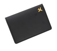 XITEA Pasaportes de piel sintética ligera organizados con bordado prácticas bolsas de viaje para almacenamiento de documentos limpio y seguro, organizador de documentos de viaje, Black, Mass Beauty
