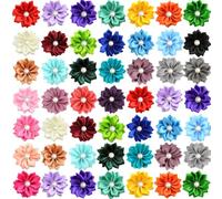 xitoio 50 lazos para el pelo de perros pequeños con bandas elásticas de goma, accesorios coloridos hechos a mano para el aseo de mascotas, lazo antideslizante para perros pequeños y medianos, gatos