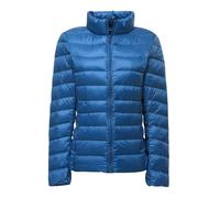 xitoio Chaqueta de plumón ligera y plegable para mujer, abrigo acolchado impermeable de gran tamaño, parka de plumas comprimible con diseño acolchado, talla grande disponible, Lago Azul, L