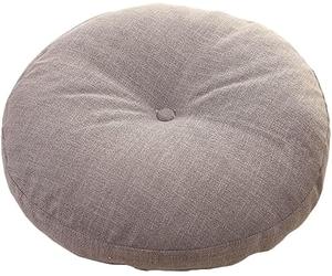 xitoio Cojín de Asiento Redondo Desmontable de Lino Suave - 15cm de Grosor, Tamaños: 40x40, 45x45, 50x50, 55x55 y 65x65cm - para Sofá, Cama, Suelo | Cojín de Asiento y Decoración Almohada Decorativa