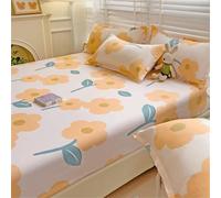 xitoio Comfort - Juego de sábanas bajeras con 2 fundas de almohada, microfibra suave, extraprofunda, 25 cm, elástico, fácil cuidado, resistente a la decoloración (flores nórdicas, 150 x 200 x 25 cm)