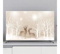 xitoio Funda elástica para TV todo incluido, protector de pantalla a prueba de polvo para pantallas de televisor/PC de 32 a 80 pulgadas (alce caqui, 55 pulgadas)