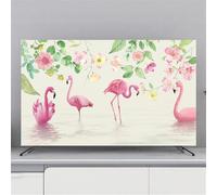 xitoio Funda elástica para TV todo incluido, protector de pantalla a prueba de polvo para pantallas de televisor/PC de 32 a 80 pulgadas (flamencos rosados, 37-39 pulgadas)