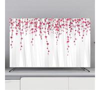 xitoio Funda elástica para TV todo incluido, protector de pantalla a prueba de polvo para pantallas de TV y PC de 32 a 80 pulgadas (flores rosas, 80 pulgadas)