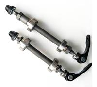 xitoio Juego de ejes de liberación rápida para bicicleta, eje hueco de acero delantero y trasero con 2 rodamientos, eje de cubo de rueda de bicicleta duradero para sistemas de liberación rápida del