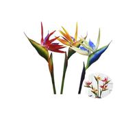 xitoio Paquete de 3 tallos artificiales de pájaro del paraíso, flores artificiales de Strelitzia, seda realista, plantas florales de pájaros del cielo para decoración del hogar, oficina, boda, centro
