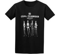 XIU CHUAN Coal Chamber Dark Days Metal Band Album Cover Mens T-Shirt Mens Basic Short Sleeve T-Shirt Men Graphic Cool Tops Tees Black Size L