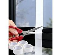 XIUCAI 4 Rollos de Cinta Selladora Anticorrientes para Puertas, Cinta Autoadhesiva Impermeable y Antiviento, Cinta Aislante Removible Sin Residuos,Blanca,W 5cm x L 3m