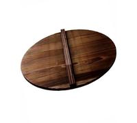 XIUCAI Adiós a Cristales Rotos y Quemaduras: Tapa de Cedro Macizo 26-40cm - Cubierta Anti-Escaldaduras para Sartenes Hierro,40X1.6cm