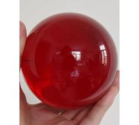 XIUCAI Bola de Cristal Feng Shui, Purifica Energía, Potencia Poder, Riqueza & Suerte, Ideal para Yoga, Meditación, Fotografía & Decoración Adivinatoria,Rojo,25mm