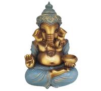 XIUCAI Estatua de Ganesh de Resina, 31,5cm Decoración de Jardín Interior y Exterior, con Portavelas, Arte Artesanía Regalo Dios Hindú Buddha Decoración, para Hogar y Oficina,Seated Buddha