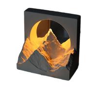 XIUCAI Luz Nocturna y Difusor de Aromaterapia con Forma de Montaña, Lámpara Decorativa Recargable USB para Dormitorio, Escritorio, Yoga, Ideas de Regalo para Fiestas y Cumpleaños,Gold Mountain