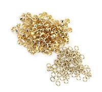Xiuganpo 100 Ojales de Metal Duraderos para Decoraciones Artesanales de Cuero, Ojales de Latón de 5 Mm para Cinturones, Bolsos, Ropa y Más, 2 Colores, álbumes de Recortes y Manualidades (GOLD)