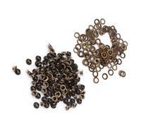 Xiuganpo 100 Piezas con Lavadoras Ojales, Sujetadores, Herramientas de Ojales Prácticas para Manualidades de Cuero Cosición de Bricolaje (5 mm)