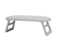 Xiuganpo 2 Almohadas para Reposabrazos de Uñas, Lavables, Ligeras, para Salones de Uñas y Escuelas de Belleza, Plástico Portátil, 11,61x4,13x3,94 Pulgadas (Gris ovalada)