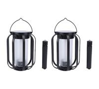 Xiuganpo 2 Faroles Solares Colgantes con Trípode, Impermeables IPX4, 3 Modos de Iluminación, Interruptor Automático, Decorativos para Patio, Camino y jardín.