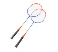 Xiuganpo 2 Raquetas de Bádminton, Ergonómico Antideslizante para un Agarre Cómodo, Ideal para Principiantes y Profesionales, Ferroaleación, 26,0 Pulgadas, Color Naranja
