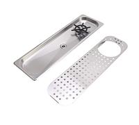 Xiuganpo 304 Enjuiciador de Jarra de Acero Inoxidable, Enjuiciador de café, Bandeja de Drenaje y Goteo, Enjuiciador de Vidrio de Bar para Cocina en Casa, (Acero Inoxidable Color B)