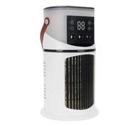 Xiuganpo 4 en 1 Aires Acondicionados Portátiles, 6 Velocidades de Viento Enfriador de Aire de Escritorio USB con Temporizador, Luz de 7 Colores, Almacenamiento de Agua de 500 Ml