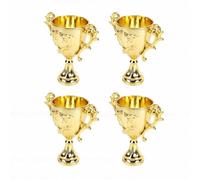 Xiuganpo 4 Pack of Reusable Golden Trophy Cups for Food Containers Cake