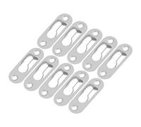 Xiuganpo 40 Piezas de Sujetadores de Suspensión de Metal con Forma de Cerradura para Marcos de Cuadros, Soluciones Duraderas para Colgar en Interiores en Tono Plateado