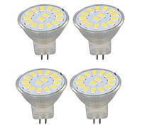 Xiuganpo 4PCS 15LED MR11 Bombilla 5W 500LM Bombilla de Luz Puntual Protectora para Varios Lámparas (Blanco cálido)