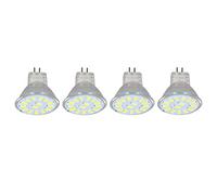 Xiuganpo 4PCS 15LED MR11 Bombilla 5W 500LM Bombilla de Luz Puntual Protectora para Varios Lámparas (Blanco frío)