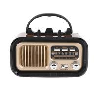 Xiuganpo 6.7x3.7x4.2in Am FM Radio, Radios Vintage Bluetooth 5.0 con 3 Métodos de Suministro de Energía, Excelente Capacidad de Recepción, Altavoz Bluetooth Portátil para Acampar de (Black)