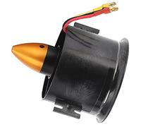 Xiuganpo 70mm EDF 6 Aspas Ventilador con Conductos Juego de Alta Eficiencia para Avión RC, Aleación de Aluminio Negro QF2822-3000KV Motor 4S Lipo