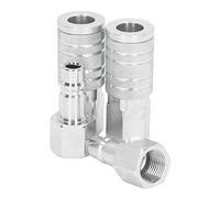 Xiuganpo Acoplador de Conexión Rápida de Manguera de Aire NPT de 1/2 Pulgada de Alta Resistencia, Aleación de Aluminio para Aplicaciones de Alto Flujo, Kit de 2 Piezas
