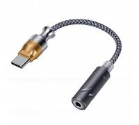 Xiuganpo Adaptador de Auriculares USB C a 3,5 Mm Alta Resolución 24 bits 96 KHz Calidad de Sonido para Música y Juegos Aleación de Aluminio 1 Paquete (Gold)