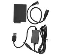 Xiuganpo Adaptador de Corriente de Batería Simulada LP-E8 para 550D 600D Kiss X7i X6 X5 X4 Fuente de Energía Estabilizada Ideal para Sesiones Largas, Plástico Duradero
