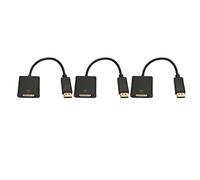 Xiuganpo Adaptador DisplayPort a DVI HD 1080P de Alta Definición para PC, Computadora Portátil, de Monitor HDTV, Cable Adaptador Mini a DVI de 3 Piezas para Extender la Pantalla de Escritorio