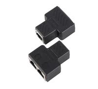 Xiuganpo Adaptador Divisor RJ45 de Red de 3 Canales Chapado en Metal para Transmisión de Señal Estable en Entornos de Oficina