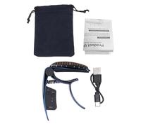 Xiuganpo Afinador de Capo para Guitarra, Pantalla LED Duradera de Aleación de Zinc para Bajos Acústicos, Capo Afinador Recargable para Todos los Músicos, 8 * 10 * 1,5 Cm (BLUE)