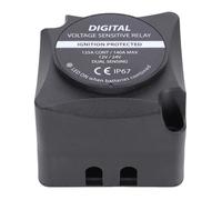 Xiuganpo Aislador de Batería Dual 140A Relé Sensible Al Voltaje Inteligente para Vehículos Marinos Todoterreno Impermeable (Black)