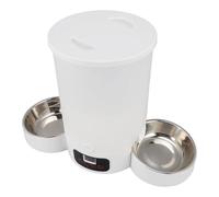 Xiuganpo Alimentador Automático de Comida con Cuenco Visible, Control Preciso de Porciones con de Energía de Emergencia, Cuenco Doble de 3 litros, Fácil de Limpiar. Dispensador de Agua