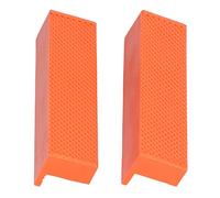 Xiuganpo Almohadilla de Mandíbula de Tornillo de Banco Duradera con Imán Potente, 2 uds., Cubierta de Mandíbula de Tornillo de Banco para Sujetar Piezas Redondas, Color Naranja (4,5 pulgadas)