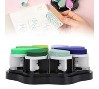 Xiuganpo Almohadilla de Tinta de Pétalos DIY con Tinta a Base de Agua de 8 Colores, Cobertura Fuerte para Tarjetas Hechas a Mano y Proyectos de Arte (de impresión + esponja + plástico 3)