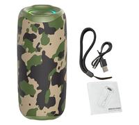 Xiuganpo Altavoz Bluetooth Portátil, Altavoz Inalámbrico BT 5.4 con Sonido Estéreo de 360°, Luces RGB, Batería de 3600 MAh para Exteriores, Hogar, Fiesta, Viajes, Camping (Estampado de Camuflaje)