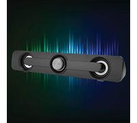 Xiuganpo Altavoz Portátil Profesional para Computadora Pequeña con Vibración de Graves para Computadora Portátil/Escritorio Altavoz con Control de Volumen en Blanco y Negro para Mejorar la (Black)