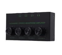 Xiuganpo Amplificador de Auriculares, Cómodo Botón de Ajuste de Volumen 4 Canales de Salida Independientes Amplificadores de Auriculares para Rendimiento para el Rendimiento